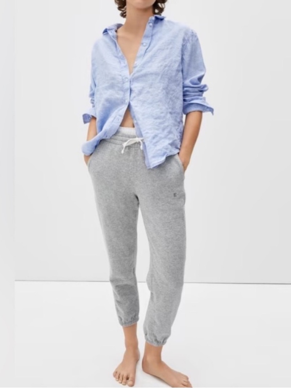 Everlane French Terry Jogger sweatpants in light-gray heather